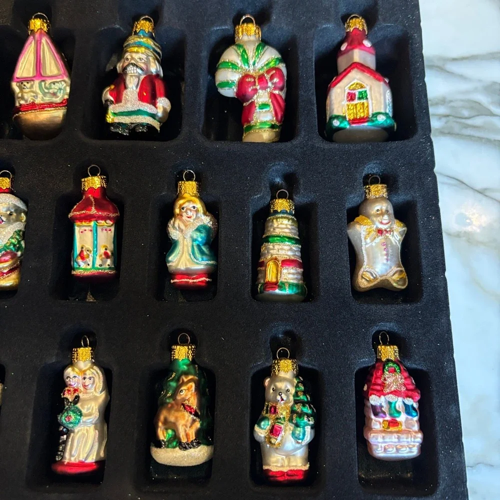 Target Tree Trim Glass Mini Christmas Ornaments 18 Count Multicolor Set